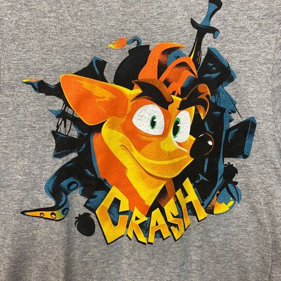 Crash Bandicoot Retro Video Game Classic Graphic Design T-Shirt Large - Picture 2 of 4